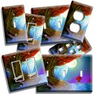 GIANT WHIMSICAL RED SEQUOIA TREE OF LIFE LIGHT SWITCH OUTLET WALL PLATE HD DECOR