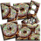 SWEET CHOCOLATE DONUTS LIGHT SWITCH OUTLET WALL PLATES CAFE BAKE COFFEE SHOP ART