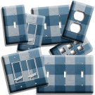 ELEGANT BLUE TWEED TARTAN PLAID PATTERN LIGHTSWITCH OUTLET WALL PLATE ROOM DECOR ELEGANT BLUE TWEED TARTAN PLAID PATTERN LIGHTSWITCH OUTLET WALL PLATE ROOM DECOR