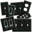 TARTAN BLUE GREEN BLACK RED PLAID PATTERN LIGHT SWITCH OUTLET WALL PLATES DECOR TARTAN BLUE GREEN BLACK RED PLAID PATTERN LIGHT SWITCH OUTLET WALL PLATES DECOR