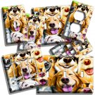 CUTE SMILING FUNNY DOGS PUPPIES LIGHT SWITCH OUTLET WALL PLATE PET SHOP HD DECOR