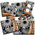 CLOCK MECHANISM MECHANICAL GEARS LIGHT SWITCH OUTLET WALL PLATE URBAN ROOM DECOR