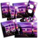 ROMANTIC PARIS QUAY DUSK PURPLE NIGHT LIGHT SWITCH OUTLET WALL PLATES ROOM DECOR ROMANTIC PARIS QUAY DUSK PURPLE NIGHT LIGHT SWITCH OUTLET WALL PLATES ROOM DECOR