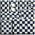 COUNTRY RUSTIC ROYAL BLUE CHECKERS LIGHT SWITCH OUTLET WALL PLATE KITCHEN DECOR COUNTRY RUSTIC ROYAL BLUE CHECKERS LIGHT SWITCH OUTLET WALL PLATE KITCHEN DECOR