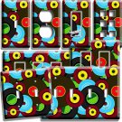 COLORFUL RETRO VINYL RECORDS LIGHT SWITCH OUTLET WALL PLATE VINTAGE MUSIC DECOR COLORFUL RETRO VINYL RECORDS LIGHT SWITCH OUTLET WALL PLATE VINTAGE MUSIC DECOR