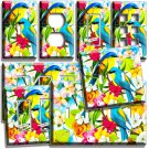 TROPICAL PARADISE FLOWERS LOVE BLUE BIRDS LIGHT SWITCH OUTLET WALL PLATES DECOR TROPICAL PARADISE FLOWERS LOVE BLUE BIRDS LIGHT SWITCH OUTLET WALL PLATES DECOR