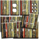 OLD VINYL RECORDS COLLECTION LIGHT SWITCH OUTLET WALL PLATE VINTAGE MUSIC DECOR OLD VINYL RECORDS COLLECTION LIGHT SWITCH OUTLET WALL PLATE VINTAGE MUSIC DECOR