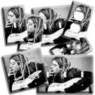 KURT COBAIN SMOKING PLAYING GUITAR ROCK MUSIC B&W LIGHT SWITCH OUTLET WALL PLATE KURT COBAIN SMOKING PLAYING GUITAR ROCK MUSIC B&W LIGHT SWITCH OUTLET WALL PLATE