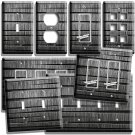 CHARCOAL GRAY CHISELED RUSTIC WOOD STYLE LIGHT SWITCH OUTLET WALL PLATE HD DECOR