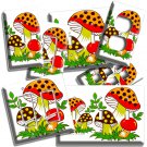70'S CUTE VINTAGE MERRY MUSHROOM LIGHT SWITCH OUTLET WALL PLATE KITCHEN HD DECOR