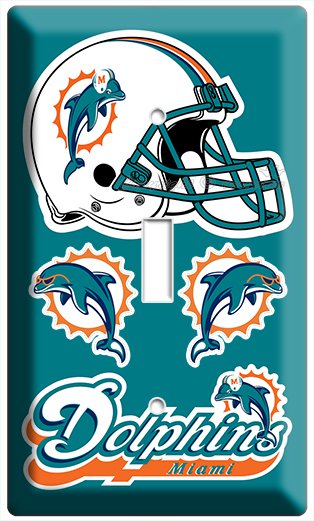 MIAMI DOLPHINS SUPER BOWL FOOTBALL TEAM LIGHT SWITCH OUTLET WALL ART ...