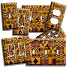 AFRICAN KENTE CLOTH STYLE PATTERN LIGHT SWITCH OUTLET WALL PLATES ROOM ART DECOR AFRICAN KENTE CLOTH STYLE PATTERN LIGHT SWITCH OUTLET WALL PLATES ROOM ART DECOR