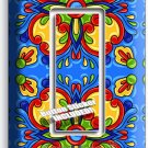BLUE MEXICAN TALAVERA TILE STYLE 1GFCI LIGHT SWITCH PLATE KITCHEN FOLK ART DECOR BLUE MEXICAN TALAVERA TILE STYLE 1GFCI LIGHT SWITCH PLATE KITCHEN FOLK ART DECOR