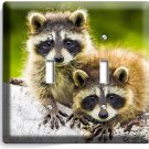 CUTE LITTLE WILD RACCOONS ON A TREE 2 GANG LIGHT SWITCH WALL PLATE HD ROOM DECOR CUTE LITTLE WILD RACCOONS ON A TREE 2 GANG LIGHT SWITCH WALL PLATE HD ROOM DECOR