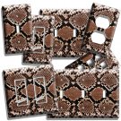 BROWN SNAKE SKIN SCALE ANIMAL PRINT LIGHT SWITCH OUTLET WALL PLATE WILD HD DECOR
