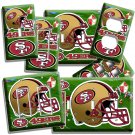 SAN FRANCISCO 49ERS FOOTBALL TEAM LOGO LIGHT SWITCH OUTLET PLATE BOYS ROOM DECOR SAN FRANCISCO 49ERS FOOTBALL TEAM LOGO LIGHT SWITCH OUTLET PLATE BOYS ROOM DECOR