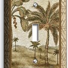 VINTAGE FLORIDA DUNES PALM BEACH TREES 1 GANG LIGHT SWITCH WALL PLATE ROOM DECOR