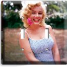 RETRO MARILYN MONROE PINK FLOWER 2G LIGHT SWITCH WALL PLATES HOME ROOM ART DECOR