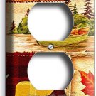 AMERICAN OUTDOOR FISHIN MOOSE BOAT PINE TREE OUTLET WALL PLATE HUNTING CABIN ART AMERICAN OUTDOOR FISHIN MOOSE BOAT PINE TREE OUTLET WALL PLATE HUNTING CABIN ART
