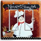 DRUNK FRENCH FAT CHEF 2GFI LIGHT SWITCH WALL PLATE KITCHEN DINING RESTAURANT ART DRUNK FRENCH FAT CHEF 2GFI LIGHT SWITCH WALL PLATE KITCHEN DINING RESTAURANT ART