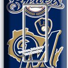 MILWAUKEE BREWERS BASEBALL TEAM 1GFI LIGHT SWITCH WALL PLATE MAN CAVE ROOM DECOR