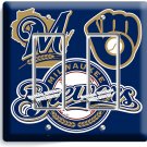 MILWAUKEE BREWERS BASEBALL TEAM 2 GFI LIGHT SWITCH WALL PLATES MAN CAVE ROOM ART MILWAUKEE BREWERS BASEBALL TEAM 2 GFI LIGHT SWITCH WALL PLATES MAN CAVE ROOM ART