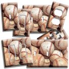 RUSTIC OLD BASEBALL BALLS LIGHT SWITCH OUTLET WALL PLATE MAN CAVE ROOM ART DECOR RUSTIC OLD BASEBALL BALLS LIGHT SWITCH OUTLET WALL PLATE MAN CAVE ROOM ART DECOR