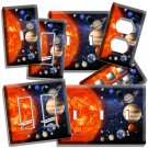 SOLAR SYSTEM SPACE PLANETS MOON STARS LIGHT SWITCH OUTLET PLATES KIDS ROOM DECOR