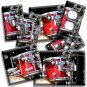 VINTAGE RED DRUMS LIGHT SWITCH OUTLET WALL PLATES GARAGE MUSIC BAND STUDIO DECOR