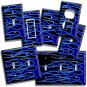 HOT ROD SPEED BLUE FLAMES LIGHT SWITCH OUTLET WALL PLATE  GARAGE ROOM DECORATION