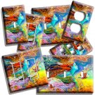 WIND GODDESS COLORFUL BIRD FEATHERS LIGHTSWITCH OUTLET WALL PLATE ROOM ART DECOR WIND GODDESS COLORFUL BIRD FEATHERS LIGHTSWITCH OUTLET WALL PLATE ROOM ART DECOR