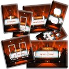 MOVIE THEATRE RED CARPET LIGHT SWITCH OUTLET WALL PLATES HOME TV ROOM ART DECOR