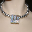 Triple Crystal Bar Necklace