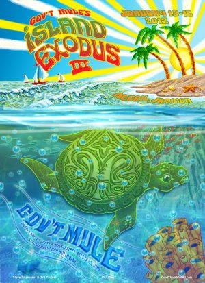 Gov't Mule's Island Exodus 3 3D Poster- Artists signed