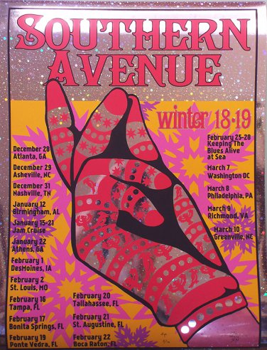 Southern Avenue. Winter-Spring 2018-19 Tour Poster.