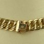 Luxurious 14K Gold Curb Link Estate Necklace 17" Italy