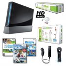 NINTENDO Nintendo Wii Black "Ski Fit Plus" HD Ready Bundle