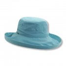 BLUE LADIES SCALA WIDE BRIM CANVAS BEACH SUN WOMENS HAT