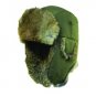 OLIVE * RABBIT FUR BOMBER TROOPER USHANKA SNOW HAT XXL