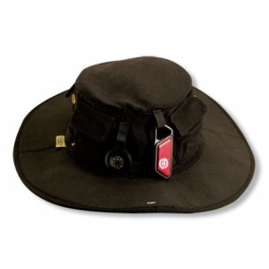 NEW BLACK FLOATER HAT * SUN FISH HUNT HIKE SCOUT * L XL