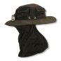 NEW BLACK FLOATER HAT * SUN FISH HUNT HIKE SCOUT * L XL