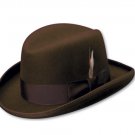Mens BROWN HOMBURG * Godfather Dress Fedora Top Hat XXL
