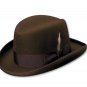 Mens BROWN HOMBURG * Godfather Dress Fedora Top Hat XXL