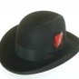 Mens BLACK HOMBURG * Godfather Dress Fedora Top Hat XXL
