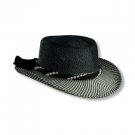 WOMENS BLACK GAMBLER COWBOY STRAW LADIES DRESS HAT GIFT