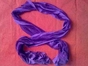 Purple silk scarf