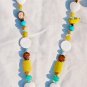 The Forest: 2 - Shell Pendant Beaded Necklace - Glass, Wood, Pearls, Jade, Metal, White Quartz