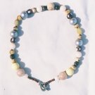 The Manor House: 7 - Natural Beaded Necklace - Plastic, Dyed Jade, Jasper, Glass, Faux Pearl