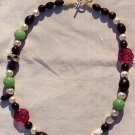 The Garden: 07 - Natural Beaded Necklace - Glass, Dyed Jade, Plastic, Metal, Faux Pearl