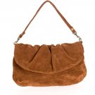 New Suede Brown Design Women Clutch Handbag Bag Purse